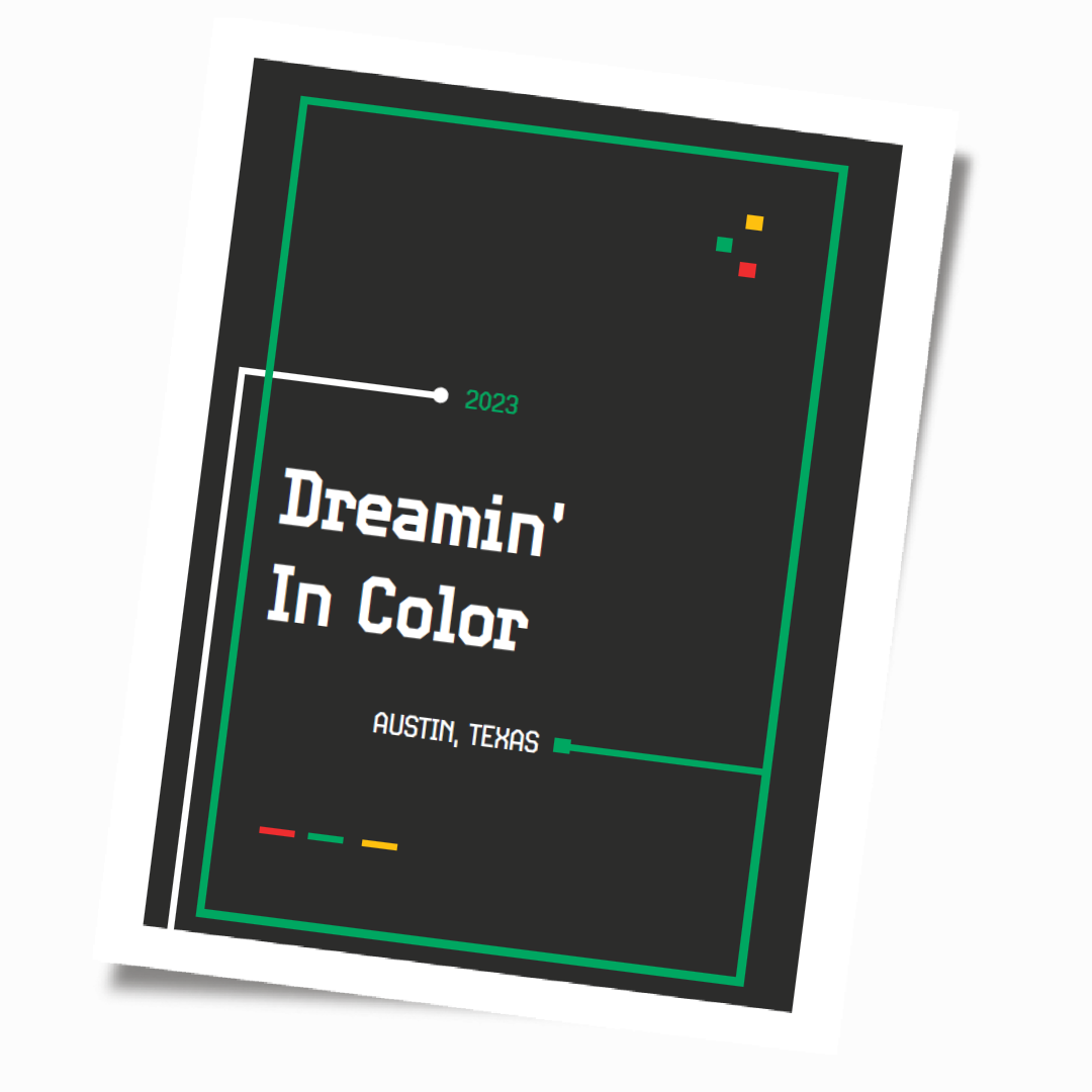 Mockup image of a dreamin in color brochure